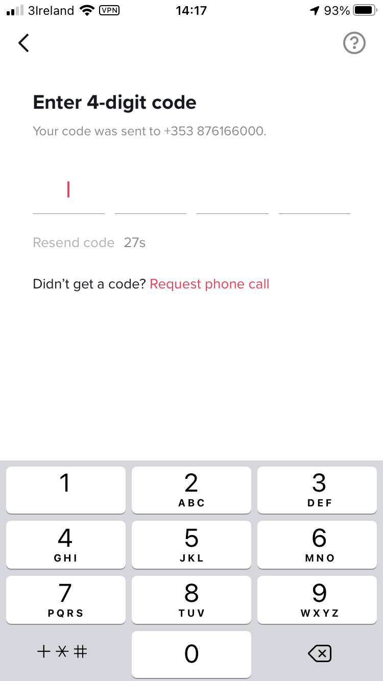TikTok, request code, setting up privacy